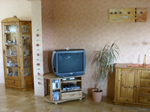 Wohnzimmer-Ausschnitt
TV, Übergang zum Esszimmer