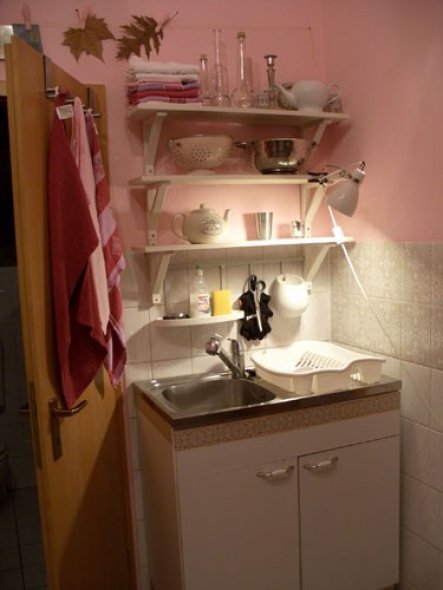 Küche 'meine kleine rosa küche' mein buntes nest zimmerschau