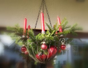 Weihnachtliche Terrasse