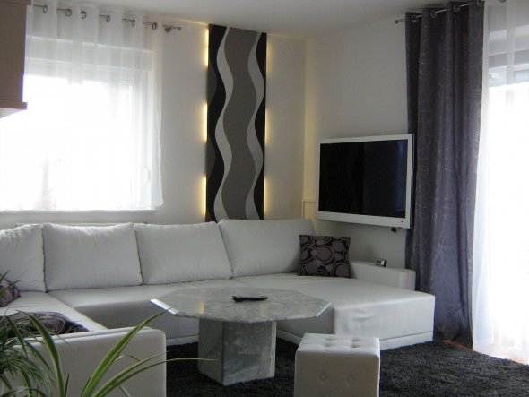 Wohnzimmer 'wohnzimmer in grau weià grÃn' mein domizil mit neuen ...