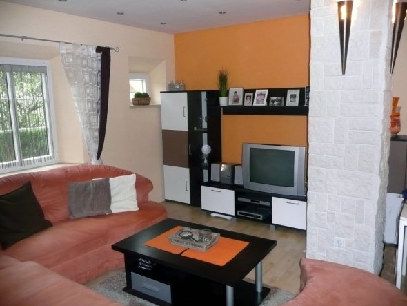 Wohnzimmer 'wohnzimmer' mein domizil zimmerschau Wohnzimmer braun orange