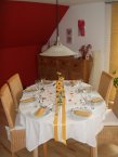 Essecke im Wohnzimmer