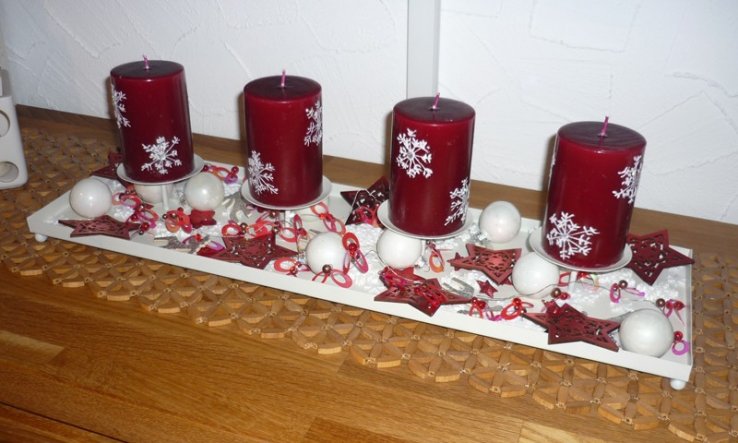 Weihnachtsdeko 'Adventstablett'