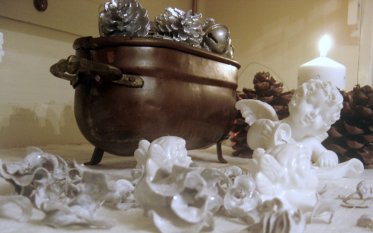 Weihnachten in Weiß und Silber