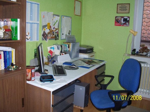 Mein neuer PC-Platz, jetzt einen großen Schreibtisch