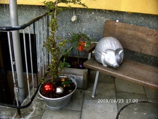Flur mit Kamin