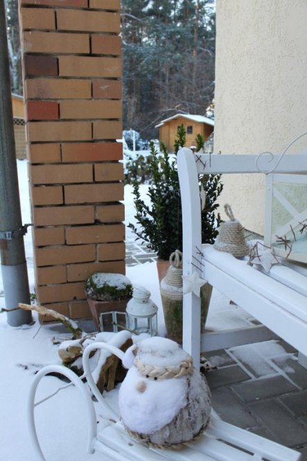 Weihnachtsdeko 'Garten in Weiß'