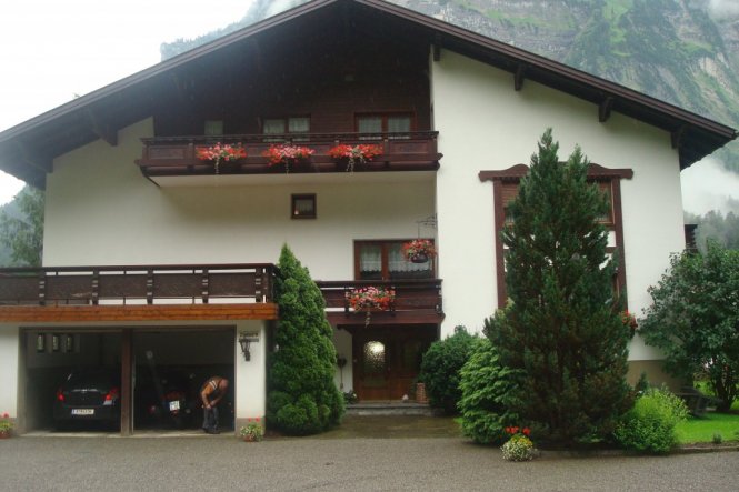 Terrasse / Balkon 'Balkonblumen und die Berge'