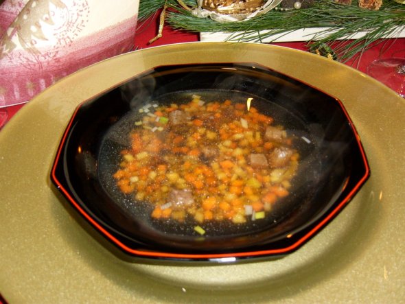 Klare Ochsenschwanzsuppe,