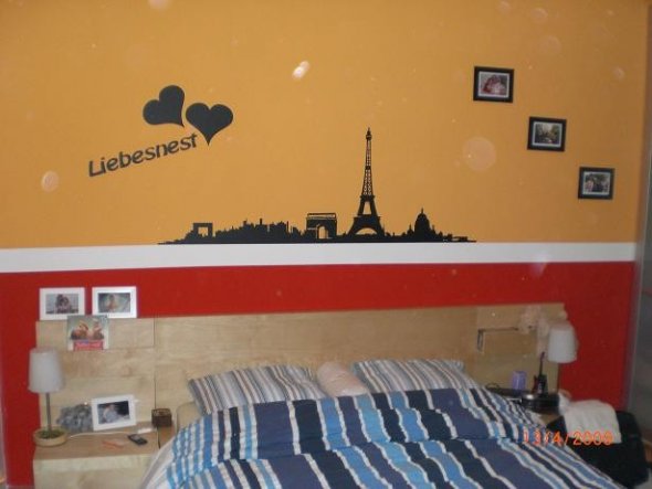 Schlafzimmer 'Liebesnest in Rot/Orange'