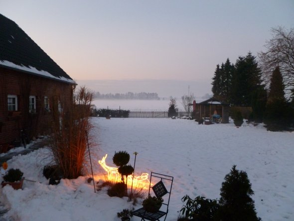 Unser Garten im letzten Winter.