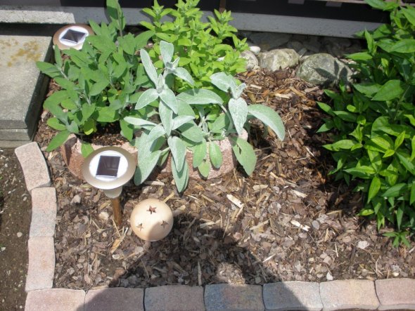 Angelegte Beet
für Blumen