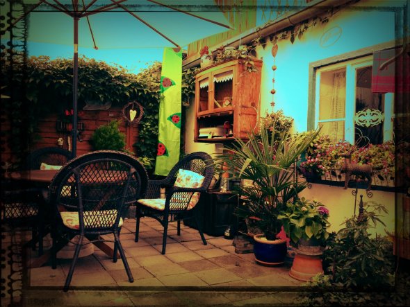 Terrasse / Balkon 'unsere shabby terrasse '