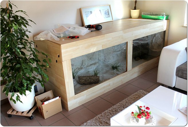 Das grosse Bartagamen-Mädels-Terrarium im Wohnzimmer.. :)

(Licht aus!)