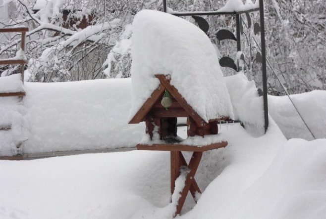 Terrasse / Balkon 'terasse im winter'