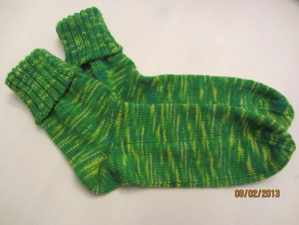 Socken mit der Bumerang-Ferse