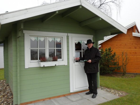 Das Gartenhaus - hier noch im Musterhauszentrum