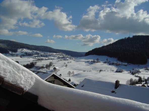 Wohnzimmer 'Dachterassenblick im Winter'