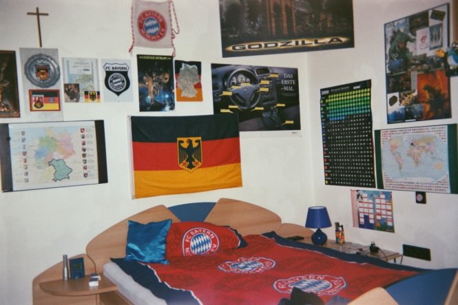 Mein Bett damals.