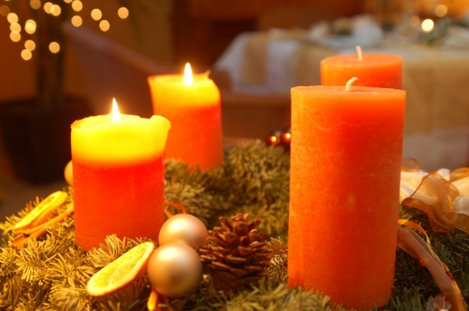 Weihnachtsdeko 'Tisch im Advent'